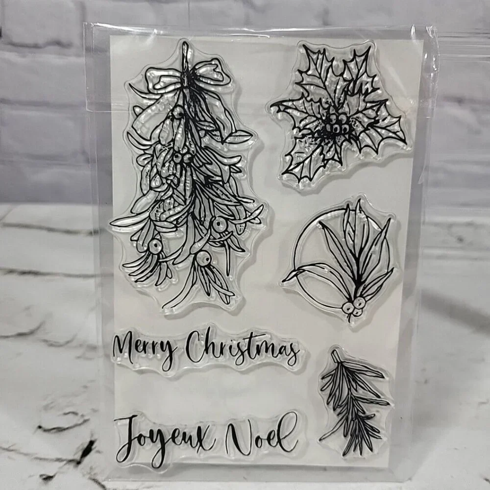 Clear Rubber Stamps Christmas Holiday Lot of 3‎ Sets Crafts Scrapbooking